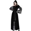 Buen Don Costume Halloween Donne, Carnevale Costume da Strega Teschio Terrore Vestito Fantasma Sposa Costumi Sacerdotessa Maga Cosplay