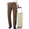 ziilay Pantaloni in velluto a coste da uomo, foderati in pile elasticizzato, con fodera in lana d'agnello
