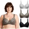 Curve Muse Reggiseno Riducente Ferretto-x3-Bianco,Nero,Giallo Burro-6E
