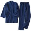 OWLONLINE Pigiama da Donna in Morbido Cotone Crepe Puro Pigiama Kimono Giapponese