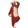 Luojida Pigiama Intero Adulto Cosplay Animale Onesies Morbido e Caldo Pigiama Invernale Pile con Cappuccio e Tasche Tuta Intera in Peluche Ideale Regalo per Costume Carnevale Halloween Natale