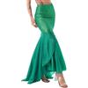 Freebily Paillettes Gonna Lunga a Sirena Vita Alta Coda Sirena Donna Costume Carnevale Sirenetta Principessa Pesce Mermaid Tail Vestito Cerimonia Bodycon Abito Aderente Verde M