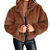 KeYIlowys Giacca da Donna in Peluche con Cerniera in Pelliccia Sintetica Autunno E Inverno in Pelliccia di Coniglio