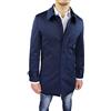 Evoga Soprabito uomo Class blu giaccone cappotto elegante formale