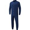 WAZHAKU Tuta da notte da uomo, sexy, pigiama, tuta intera e lunga, tuta da notte, pigiama slim fit, tuta hawaiana, da spiaggia, Blu marino, S