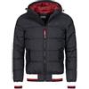 Indicode Uomini Bacon Quilted Jacket | Giubbotto Trapuntato dall'aspetto Piumino Black L