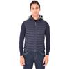 Ciabalù Smanicato Uomo 100 grammi con Cappuccio in Felpa Removibile Giubbotto Elegante Slim Fit Gliet Senza Maniche con Chiusura Zip e Collo Alto (IT, Testo, XXL, Regular, Regular, Blu)