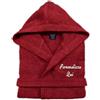 Cieffepi Home Collections Solo Mio Basic Accappatoio Personalizzato con Cappuccio in Morbida Spugna idrofila Puro Cotone (L, Rosso)
