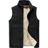 Peuignao Gilet Pile Uomo Giubbotto smanicato Uomo Gilet Multitasche da Lavoro Uomo Giubbino Smanicato Gilet Imbottito Uomo Reversibile Taglie Forti Giacca senza Maniche Giacchetto smanicato Uomo Nero XXL