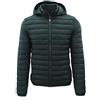Ciabalù Piumino Uomo 100 Grammi con Cappuccio Removibile Mezza Stagione (3XL, Verde)