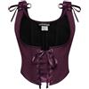 SCARLET DARKNESS Women Renaissance Corset Lace-up Underbust Corset Top Vintage Medieval Bustier