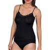 EGI Canotta Donna 85% Lana e 15% Seta con Scollo in Pizzo e Spallina Sottile (3/S, Nero)