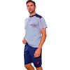 Lotto Completo Uomo Sportivo Estivo Cotone T-Shirt + Pantaloncino - Pigiama Uomo Corto Estivo (1113 GRIGIO, 4XL)