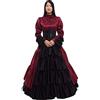GRACEART Vittoriano Abito da Ballo da Donna Carnevale Costume di Carnevale (L, Vino Rosso)