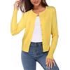 Newshows Donna Leggero Manica Lunga Cardigan Classico Collo Rotondo Cappotto Casual Maglia con Bottoni