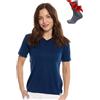 Merino.tech Maglietta Lana Donna Merino Termica Manica Corta + Calzini (Navy, M)
