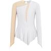 Oyolan Vestito Pattinaggio Artistico Bambina Bambina E Bambini Costume Corpo con Maniche Lunghe E Strass Vestito Danza Balletto E Ginnastica