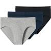 Schiesser Confezione da 3 Slip da Uomo in Morbido Cotone Biologico - 95/5 Organico, Assortito_179572, 4XL