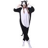 ZKomoL Animali Pigiama Kigurumi Onesie Unisex per Adulti per Feste e Cosplay Costume (Large, Black Cat)