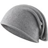 Tinncana Cappello da Donna e da Uomo in Misto Lana e Cachemire con Bordo Arrotolato, Inverno Caldo Morbido Unisex Skull cap Cappello (IT, Testo, Taglia Unica, Grigio Chiaro)