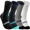 GKRQ Calzini sportivi, confezione da 4 paia, multicolore (verde, rosso, nero, rosa), traspiranti, per ciclismo e corsa