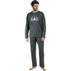 Disney Pigiama manica lunga mcduck per uomo, Verde, XL