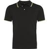 Cashmere Zone T-Shirt Polo Uomo Manica Corta Cotone Piquet Maglietta Sportiva Elegante (XL, Nero)