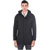 Ciabalù Parka Invernale Uomo Con Cappuccio In Tessuto Tecnico Impermeabile (54, Nero)
