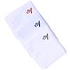 Hell Blues Fazzoletto da uomo con monogramma ricamato con iniziali, confezione da 3 pezzi, 100% cotone, misura king size, colore bianco, idea regalo, A, 18inch X 18inch