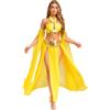 TiaoBug Costume Danza del Ventre Donna Vestito Danzatrice del Ventre Ballo Indiano Arabo Abito da Ballo Lirico Contemporaneo Crop Top Gonna Lunga Costume Carnevale Halloween