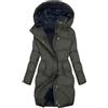 KHIRVWL Giubbotto Donna Invernale Lungo Piumino Cappotto Trapuntato Imbottita in Caldo Giacca Parka Casual Outdoor Cappotti con Cappuccio Cappotto Moda Cerniera Unico Giacche Classico Piumini
