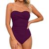 Generico Costume Intero Donna Brasiliana, Costume da Bagno Intero Donna interi senza spalline per le donne controllo della pancia costumi a fascia dimagranti