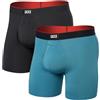 SAXX Underwear Co. Boxer Brief da uomo Multi-Sport in Mesh con Patta, Confezione da 2, Small