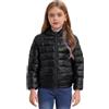 dPois Bambina Ragazza Giacche Bambino Invernali Piumino Giubbotto con Cappuccio Vestiti Caldi Spessi Cappotti Imbottiti Manica Lunga Capispalla Snowsuit Outwear Giacca Nero 11-12 anni