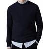 Saggio Maglia Girocollo Misto Lana Merinos Leggera Manica Lunga Made in Italy Profumatore Omaggio Blu 52
