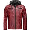 RED BRIDGE Giubbotto in pelle sintetica da uomo con cappuccio Giacca in similpelle