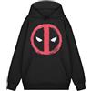 Marvel Felpa con cappuccio da uomo nera con logo ufficiale dei fumetti | Pullover grafico supereroe da uomo | Regalo di abbigliamento per fan degli Avengers