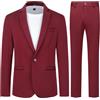 Allthemen Abito 2 Pezzi Uomo Blazer Pantaloni Slim Fit 1 Bottone