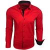 Baxboy B-500 Camicia da uomo a maniche lunghe, rosso, S
