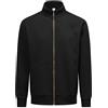 Allthemen Uomo Giacca Zip Maniche Lunghe Jacket Lavorata a Maglia Transizione Felpa Sportiva Collo Alto Nero L