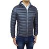 Evoga Piumino uomo Class invernale giubbotto giacca bomber con cappuccio (IT, Testo, XXL, Regular, Regular, Grigio Scuro Antracite)