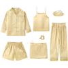 Jamron Ragazze Bambine 7PCS Raso Set Pigiama Primavera Estate Top & Pantaloni Indumenti da Notte