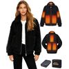 Topdot Pile Giacca Riscaldata Donna, Cappotto con Power Bank 18400 mAh 12V
