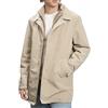 BAKER'S - Giubbotto uomo invernale elegante trench giacca soprabito lunga con pettorina interna (Beige, Taglia 3XL)
