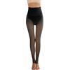 Generico Collant Donna Collant Termici Donna Leggings Autunnali 260G Con Vita Alta E Senza Piedi - Effetto Pancia Piatta E Glutei Tonici Grazie Alla Trama A Costina