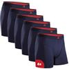 DANISH ENDURANCE Boxer Uomo in bambù Ultra Morbido, Mutande Boxer Bamboo Comodi, Traspiranti, 6 o 10 Paia, Blu Marino, XXL
