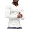 Lehmanlin Maglie Termiche da Uomo a Maniche Lunghe,Intimo Termico Uomo,Maglietta Basica con Scollo a V per Autunno e Inverno, Maglia Termica a Doppia Maglia (Bianco/S)