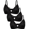 Coconuda Confezione da 3 Reggiseni Ciclamino Nero 1