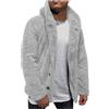 LJFIWY - Giacca da uomo soffice, in pile Teddy, con cappuccio, invernale, aperta sul davanti, cardigan Sherpa, tinta unita, calda, in felpa, pullover, giacca, cappotto, abbigliamento, taglia 36-46