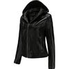 KHIRVWL Giubbotto Chiodo Donna Ecopelle Giacca in Pelle Donna Corta Giubbotto e Tasche con Cerniera Giubbino Biker Vintage a Manica Lunga da Donna Giacca di Pelle Curvy Giacca in Ecopelle Cerniera